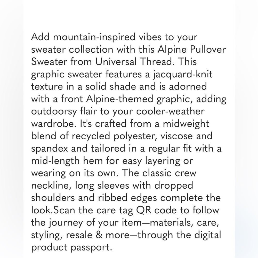 Target UNIVERSAL THREAD ALPINE CREWNECK SWEATER L… - image 6